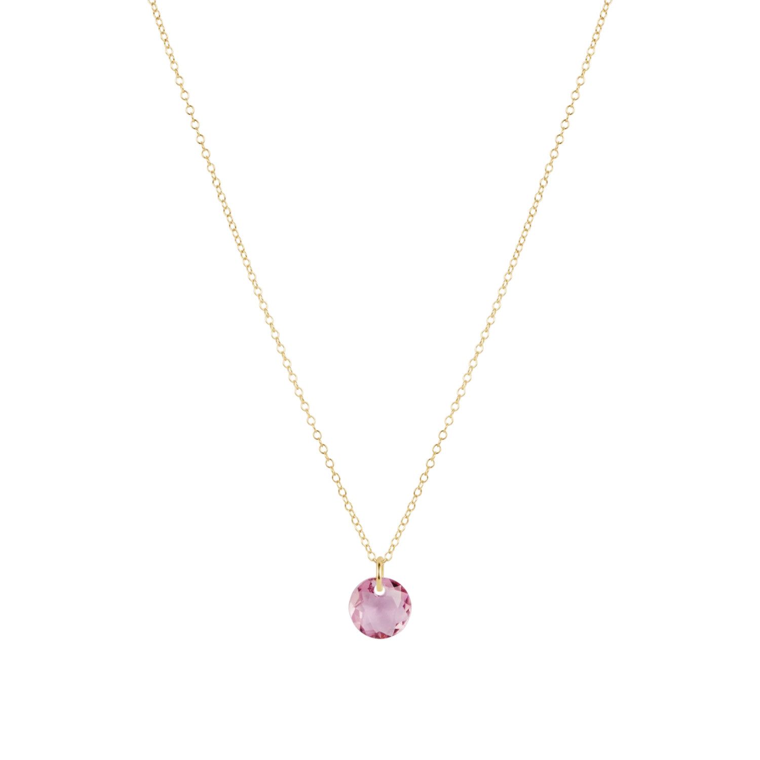 16" Necklace Gold Reflection Violet