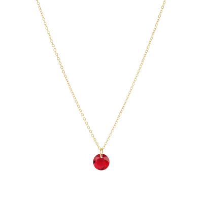 16" Necklace Gold Reflection Ruby