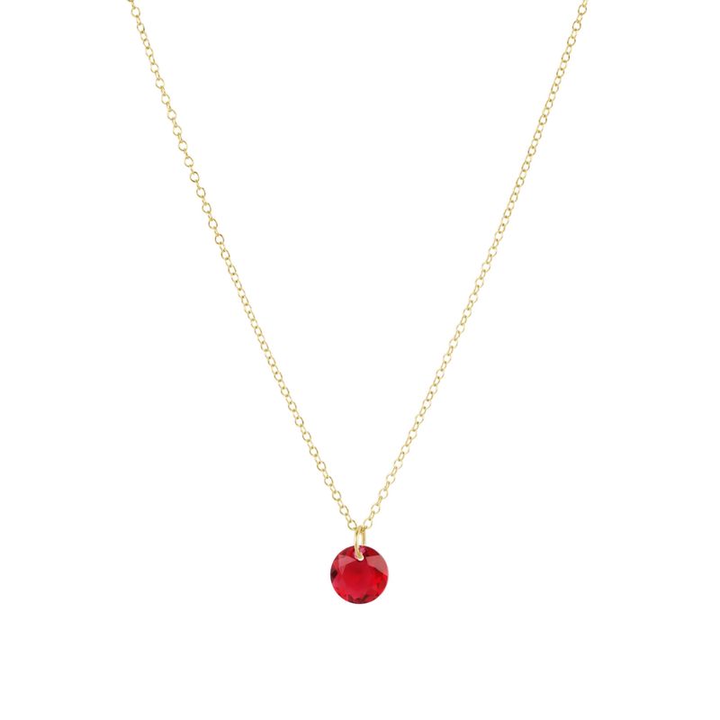 16" Necklace Gold Reflection Ruby