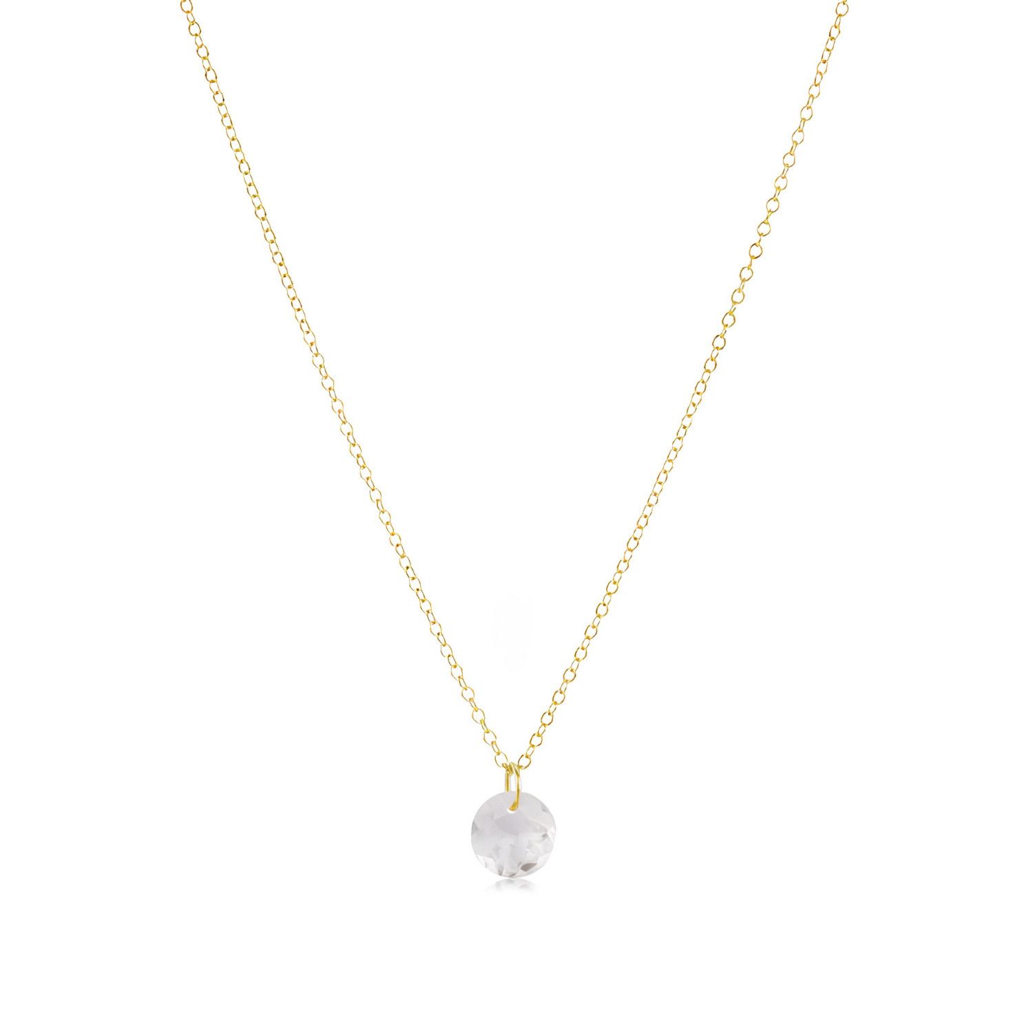 16" Necklace Gold Reflection Crystal