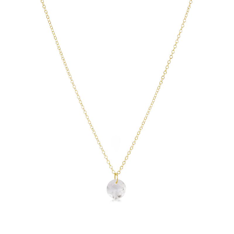 16" Necklace Gold Reflection Crystal