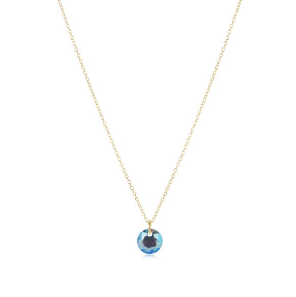 16" Necklace Gold Reflection Aqua