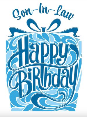 Swirl Present Birthday Card Son In Law