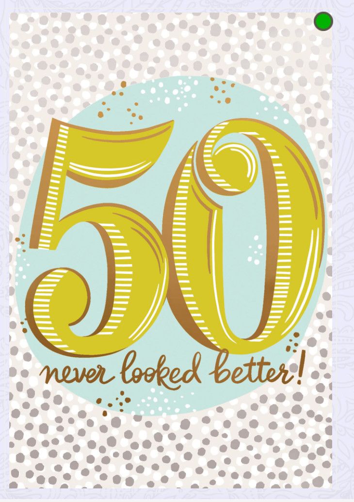 50 Never Looked Better Birthday Card