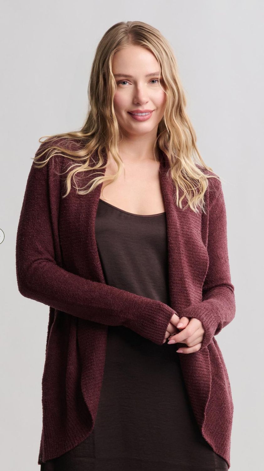 CozyChic Lite® Circle Cardi Deep Garnet, Size: Large