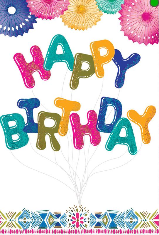 Happy Birthday Balloons Card