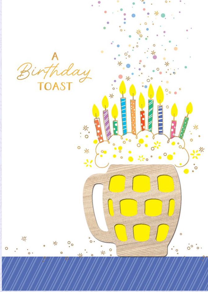 A BirthdayToast Beer Mug Card