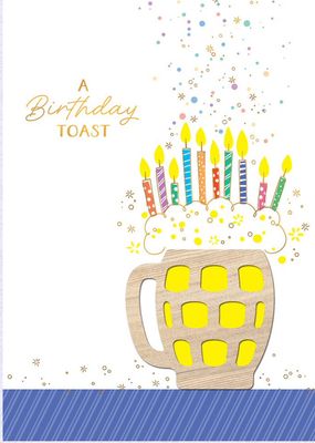 A BirthdayToast Beer Mug Card