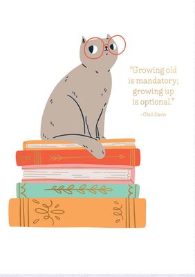 Glasses Cat Birthday Card