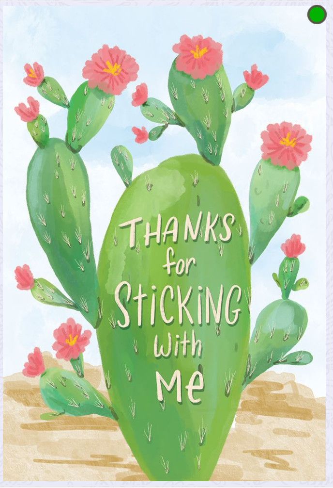 Friendship Sticking With Me Card