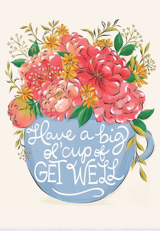 Get Well Big Ol' Cup Of Get Well Card