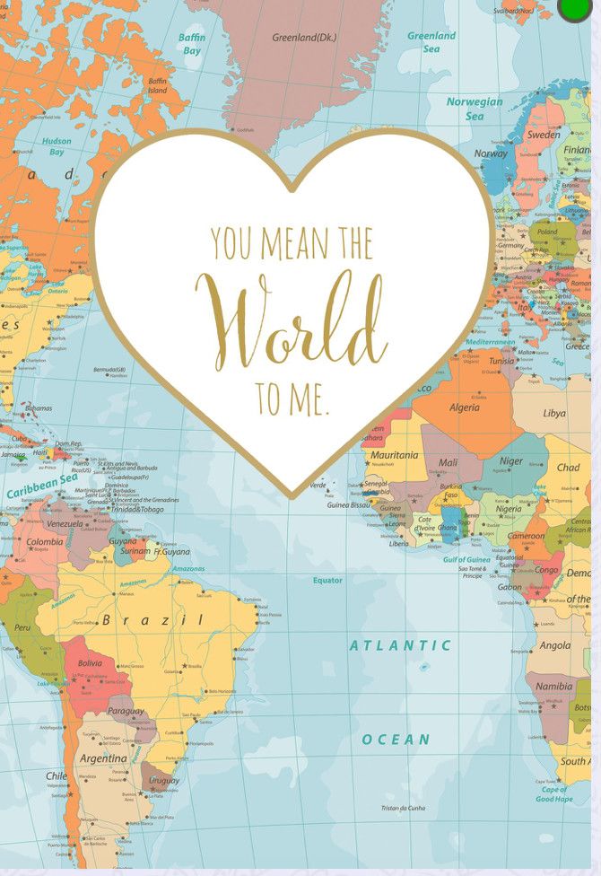 The World to Me Husband Anniversary Card