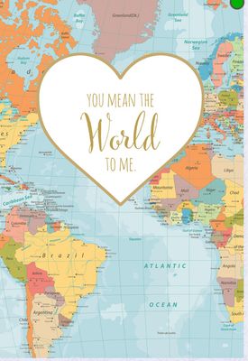The World to Me Husband Anniversary Card