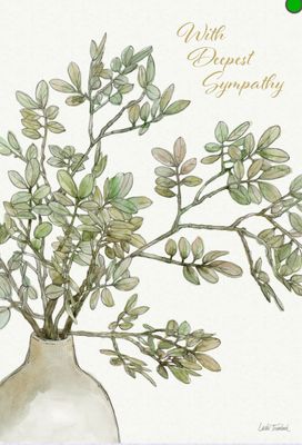 Potted Leaves Sympathy Card