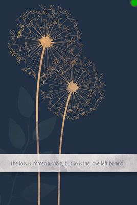 Allium Flower Loss Of Husband Card