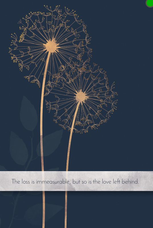 Allium Flower Loss Of Husband Card