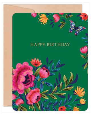 Happy Birthday Blooming Flowers Card
