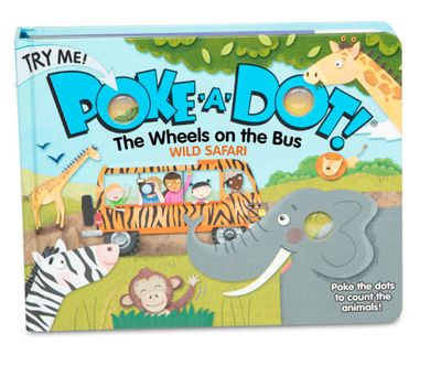 Poke-a-Dot - The Wheels on the Bus Wild Safari Board Book