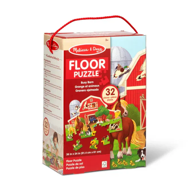 Busy Barn Shaped  Floor Puzzle