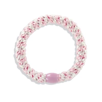 Light Pink White Stripe Hair Tie