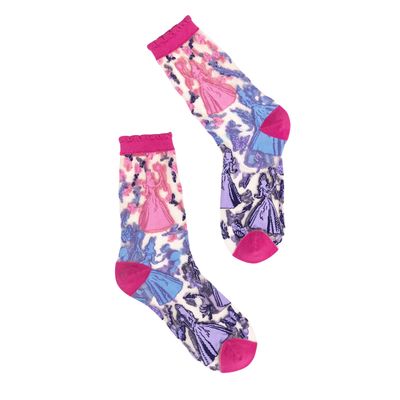 Wicked Glinda Silhouette Ruffle Sheer Crew Sock