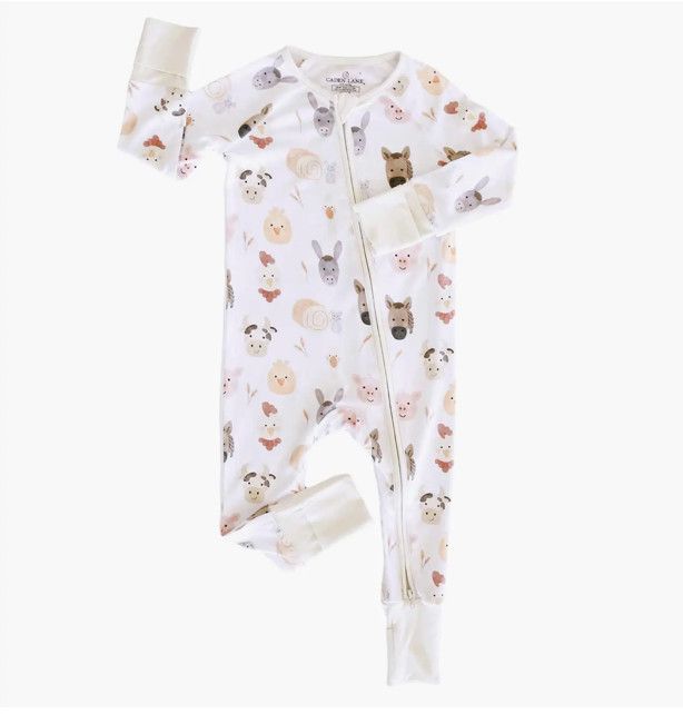 Barnyard Buddies Convertible Zip Romper, Size: 0-3m