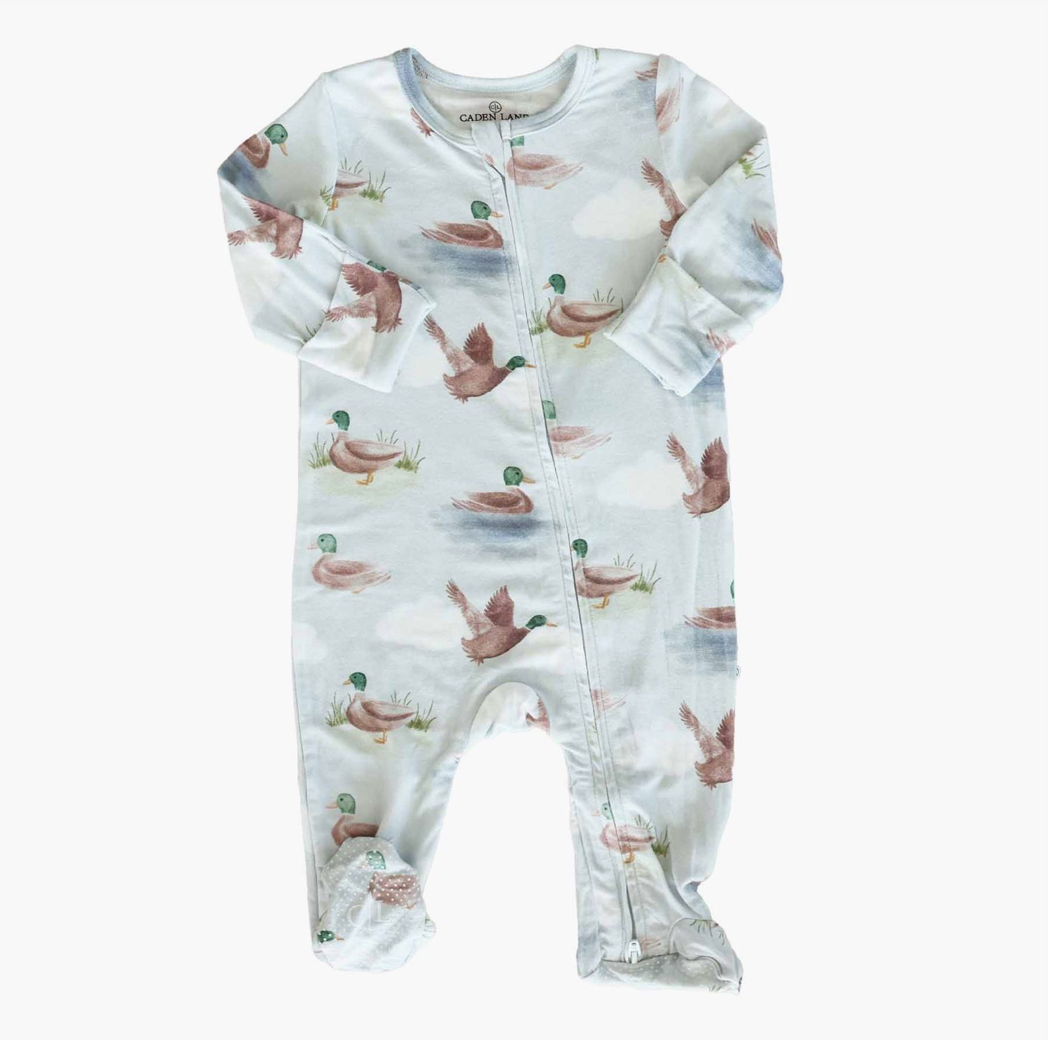 Little Duckling Zipper Footie, Size: Newborn