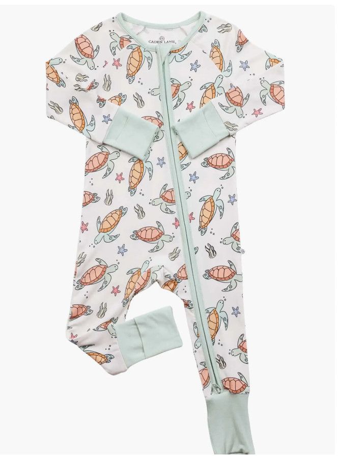 Convertible Zip Romper | Turtley Rad, Size: 0-3m