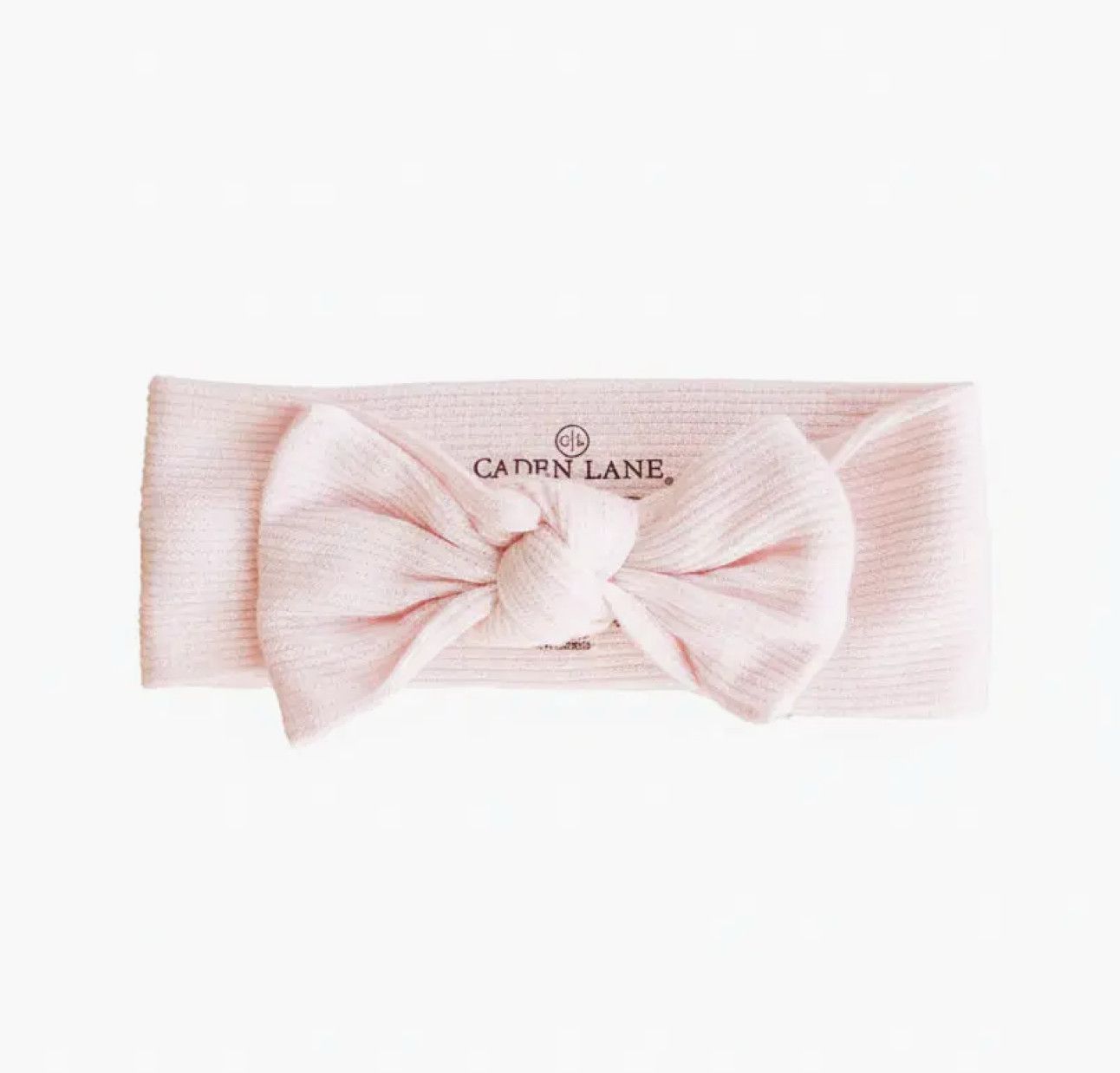 Pearl Pink Bamboo Waffle Knit Large Bow Headwrap