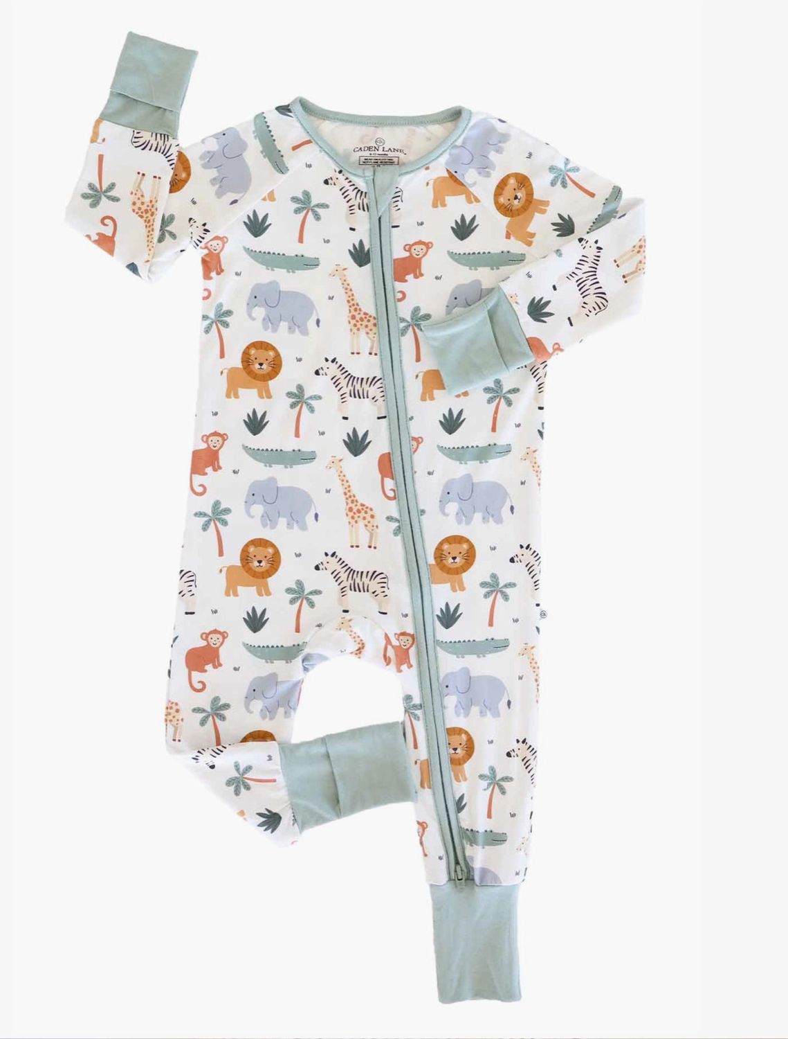 Safari Snuggles Convertible Zip Romper, Size: 0-3m