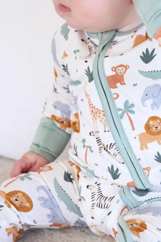 Safari Snuggles Convertible Zip Romper