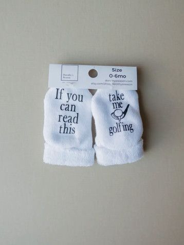 Take Me Golfing Baby Socks, Size: 0-3m