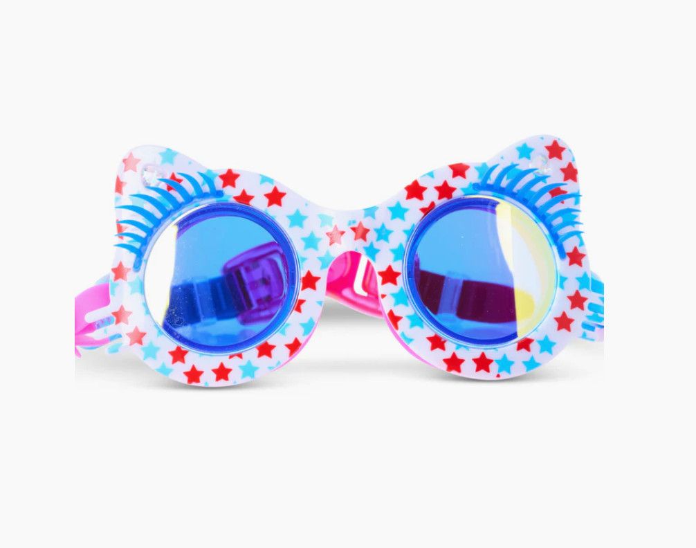 Savvy Cat Special Edition Kids' Swim Goggles - Purrfectly Patriotic