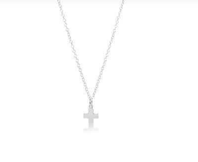 16" Necklace Sterling - Signature Cross Sterling Charm