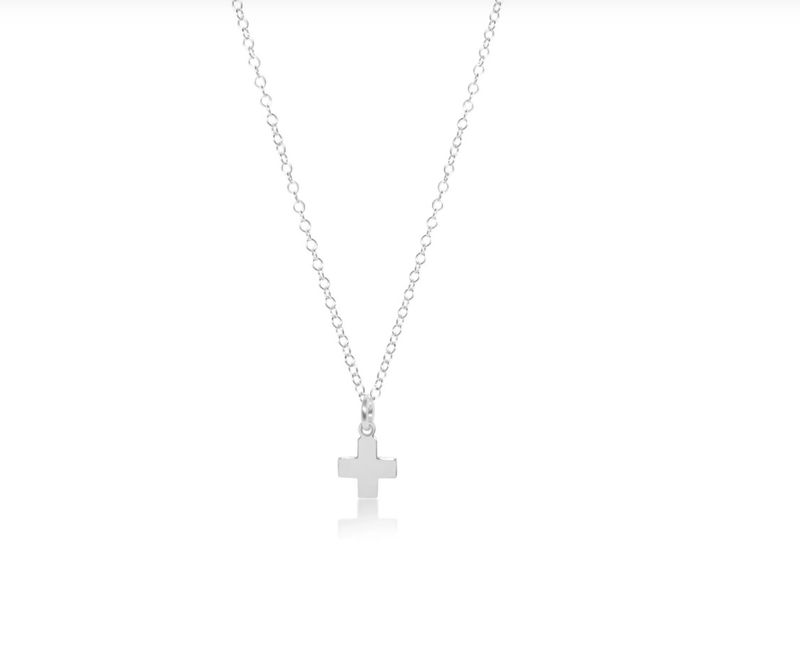 16" Necklace Sterling - Signature Cross Sterling Charm