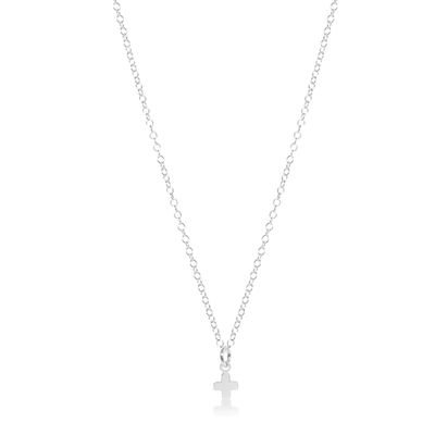 16" Necklace Sterling - Signature Cross Sterling Charm