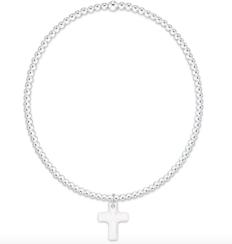 Classic Sterling 2mm Bracelet - Blessed Crystal Charm