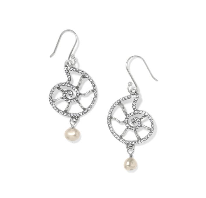 Lunar Tide Nautilus French Wire Earrings