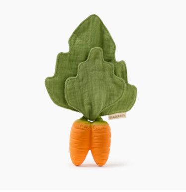 Cathy the Carrot Mini Doudou Teether