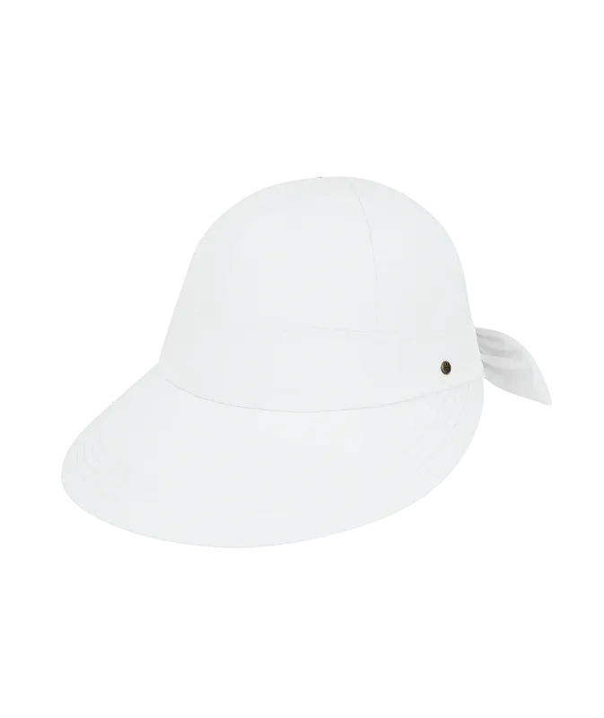White Poppy Bow Cap