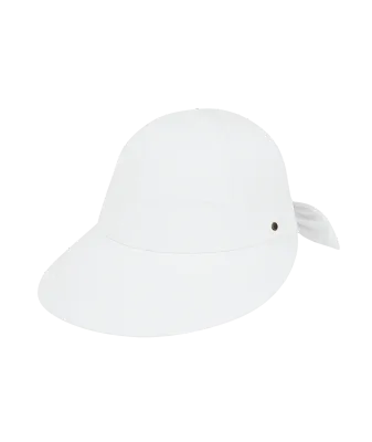 White Poppy Bow Cap