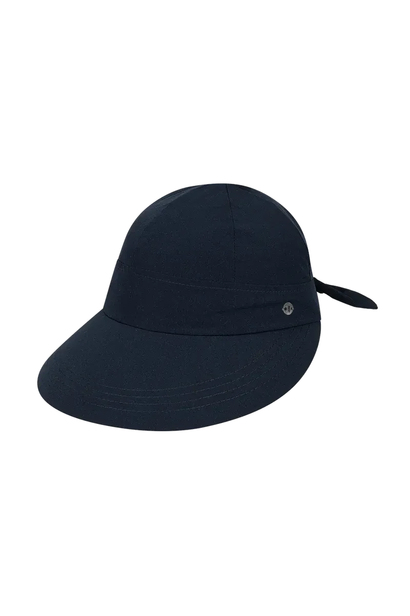 Navy Poppy Bow Cap