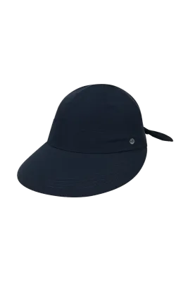 Navy Poppy Bow Cap