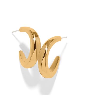 Gold Cascade Rio Hoop Earrings