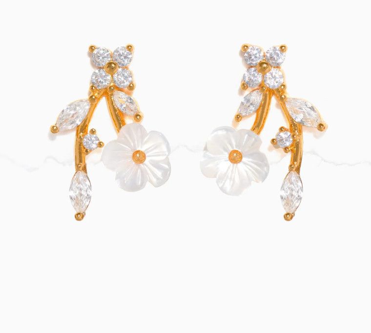 Gold Wildflower Earrings