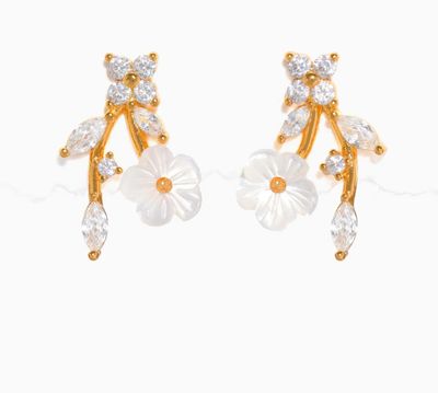 Gold Wildflower Earrings