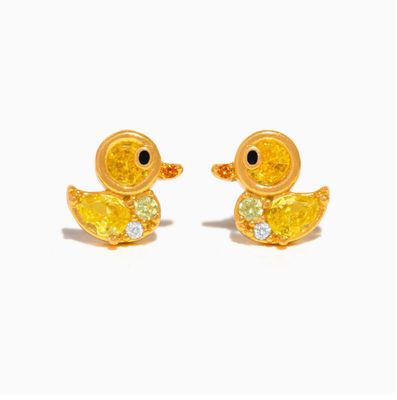 Gold Rubber Ducky Studs