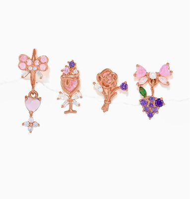 Gold Rosé All Day Stud Set