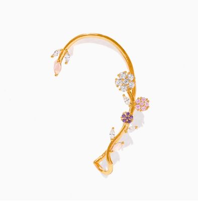 Gold Island Bloom Crawler Ear Cuff