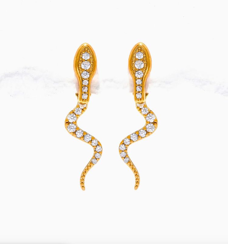 Python Ear Jacket Earrings